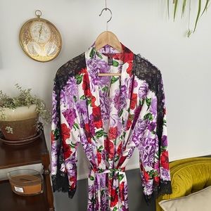 Victoria’s Secret floral satin robe